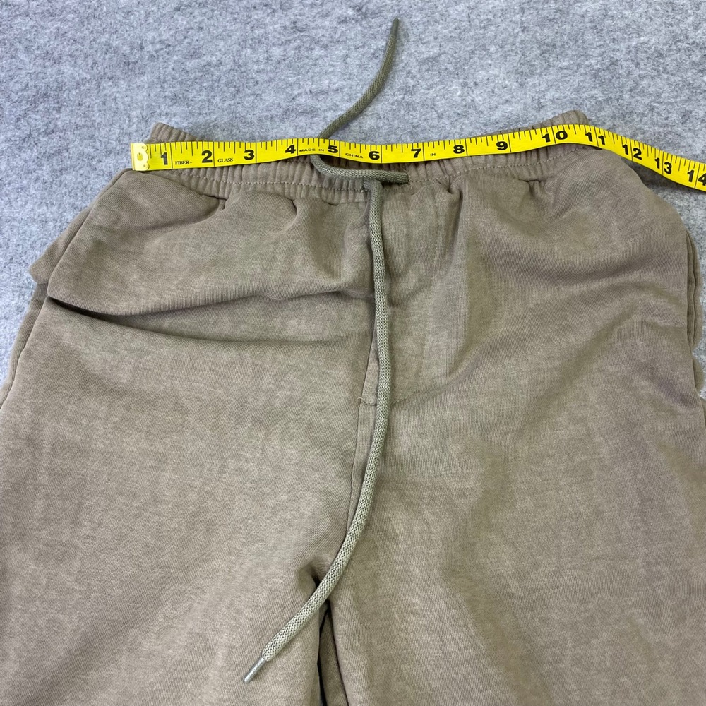 Mii Design By Korea Cargo Sweatpants S Wide Leg Joggers Olive Tan - Picture 12 of 16